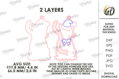 Christmas Animal Tree Ornament Laser Cut. Cat SVG Product Image 2