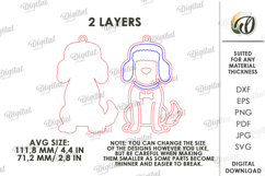 Christmas Animal Tree Ornament Laser Cut. Dog SVG Product Image 2
