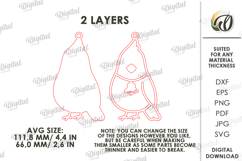 Christmas Animal Tree Ornament Laser Cut. Bird SVG Product Image 2