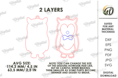 Christmas Animal Tree Ornament Laser Cut. Owl SVG Product Image 2