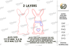 Christmas Animal Tree Ornament Laser Cut. Bunny SVG Product Image 2