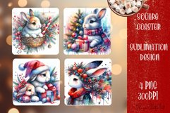 Christmas animal Sublimation Coaster Design, animal Product Image 1