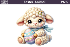 Easter Lamb Clipart PNG | Cute Spring Sublimation Product Image 1