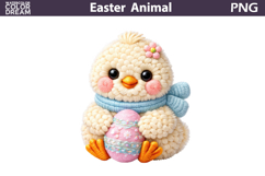 Easter Chick Clipart PNG | Pastel Spring Sublimation Product Image 1