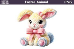 Easter Bunny Clipart PNG | Pastel Spring Sublimation Product Image 1