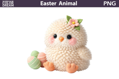 Easter Chick Clipart PNG | Pastel Egg Sublimation Product Image 1