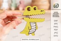 Animal Clothespin Puppets Bundle Laser Cut. Kids Toy SVG Product Image 2