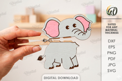 Animal Clothespin Puppets Bundle Laser Cut. Kids Toy SVG Product Image 13