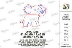 Animal Clothespin Puppet Laser Cut. Kids Toy. Elephant SVG Product Image 2
