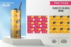 Cat and Dog with Colorful Flowers, 20oz Tumbler Wrap Set Product Image 1