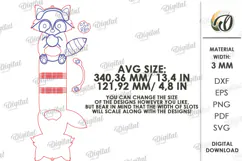 Raccoon and Fox Cookie Holders Laser Cut. Treat Holder SVG Product Image 3