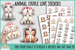 Animal Couples Printable Stickers | Valentine Stickers Product Image 1