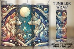 4 Wolf Tumbler Wrap Sublimation, 20 oz Product Image 2