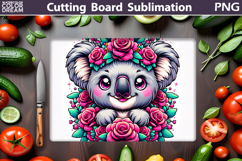 Koala Flowers Cutting Board | Kitchen Cutting Board Product Image 1