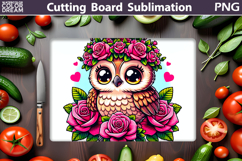 Owl Flowers Cutting Board | Kitchen Cutting Board Product Image 1