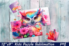 Owl Puzzle Design. Animals Puzzle Sublimation Product Image 1