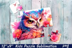 Owl Puzzle Design. Animals Puzzle Sublimation Product Image 1