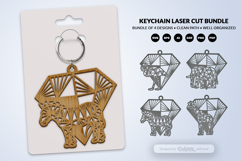 Geometric Savana Animal Diamond Keychain Laser Cut SVG Product Image 4