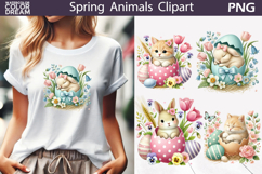 Baby Animals Easter Clipart | Spring Animals Sublimation Product Image 1
