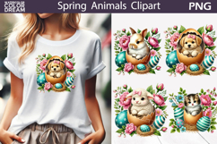 Baby Animals Easter Clipart | Spring Animals Sublimation Product Image 1