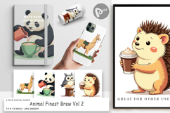 Digital Paper Animal Finest Brew Product Image 1