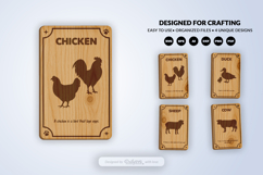 Farm Animal Flash Card Laser Cut Laser Engraving Product Image 1