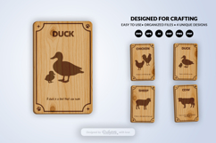 Farm Animal Flash Card Laser Cut Laser Engraving Product Image 4