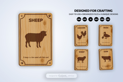 Farm Animal Flash Card Laser Cut Laser Engraving Product Image 2