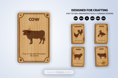 Farm Animal Flash Card Laser Cut Laser Engraving Product Image 3