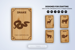 Jungle Animal Flash Card Laser Cut Laser Engraving Product Image 4