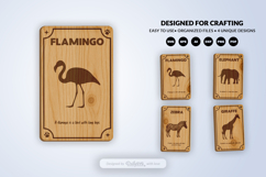 Savana Animal Flash Card Laser Cut Laser Engraving Product Image 2