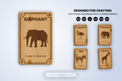 Savana Animal Flash Card Laser Cut Laser Engraving Product Image 3