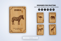 Savana Animal Flash Card Laser Cut Laser Engraving Product Image 1