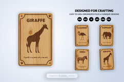 Savana Animal Flash Card Laser Cut Laser Engraving Product Image 4