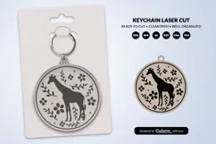 Savana Animal Floral Folk Art Keychain Laser Cut Product Image 2