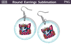 Butterfly Floral Round Earrings | Animal Flowers Earrings Product Image 1