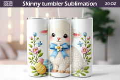 Easter LambTumbler Wrap | Floral Tumbler Sublimation Product Image 1