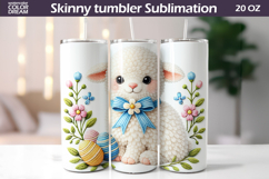 Easter LambTumbler Wrap | Floral Tumbler Sublimation Product Image 1