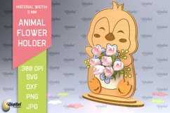 Animal Flower Holder Laser Cut. Mother's Day SVG Product Image 1