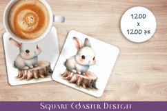 Cute animal Square Coaster |forest coaster Product Image 1