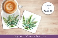 Fern in Square Sublimation. Product Image 1