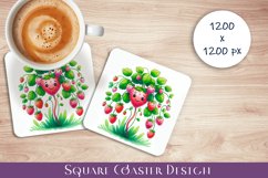 Strawberry in Square Sublimation. Product Image 1