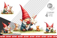 Animal Friend Gnome Clipart Product Image 1