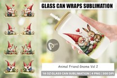 Glass Can Wraps Animal Friend Gnome Product Image 1