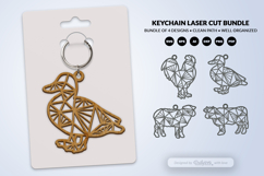 Geometric Farm Animal Keychain Laser Cut SVG Product Image 3