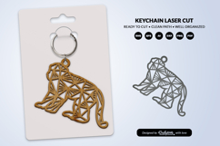 Geometric Jungle Animal Keychain Laser Cut SVG Product Image 2