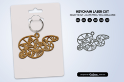 Geometric Jungle Animal Keychain Laser Cut SVG Product Image 2