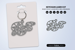 Geometric Jungle Animal Keychain Laser Cut SVG Product Image 1