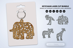Geometric Savana Animal Keychain Laser Cut SVG Product Image 3