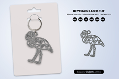 Geometric Savana Animal Keychain Laser Cut SVG Product Image 2